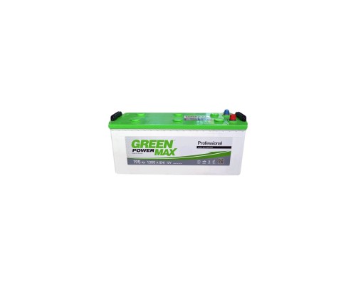 Акумулятор автомобільний GREEN POWER MAX 195Ah бокова(+/-) (1300EN) (22378)