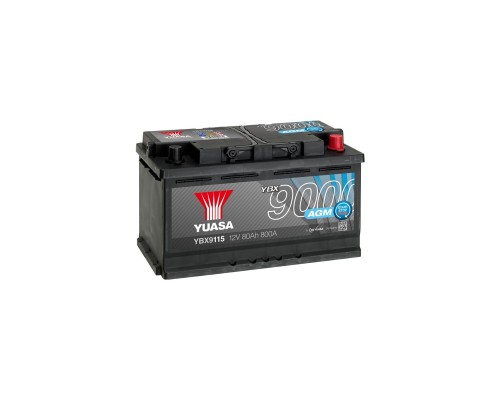 Акумулятор автомобільний Yuasa 12V 80Ah AGM Start Stop Plus Battery (YBX9115)