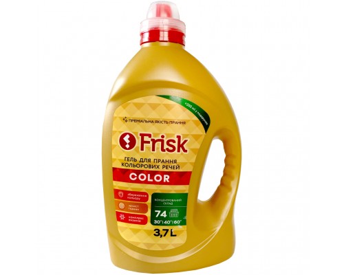 Гель для прання Frisk Color Преміальна якість для кольорових тканин 3.7 л (4820197120888)