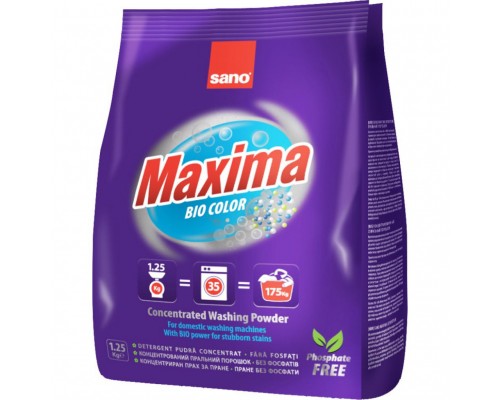 Пральний порошок Sano Maxima Bio Color 1.25 кг (7290000295343)