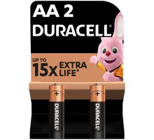 Батарейка Duracell AA лужні 2 шт. в упаковці (5000394058163 / 81551267)