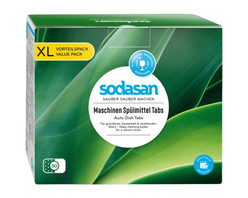 Таблетки для посудомийних машин Sodasan органічні 50 шт. (4019886024563)