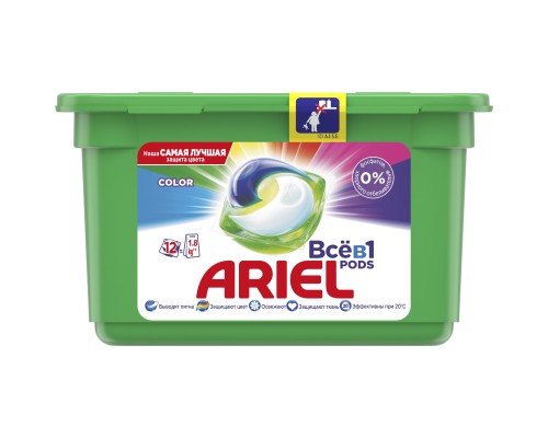 Капсули для прання Ariel Pods Все-в-1 Color 12 шт. (4015600949747)