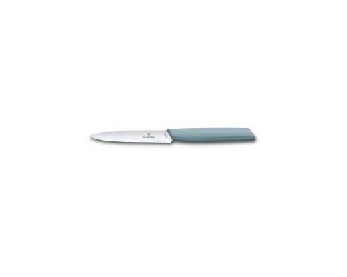 Кухонний ніж Victorinox Swiss Modern Paring Serrate 10см Blue (6.9006.10W21)