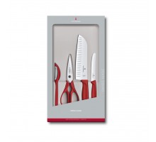 Набір ножів Victorinox SwissClassic Kitchen Set 4 шт Red (6.7131.4G)