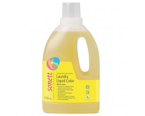 Рідина для прання Sonett Органічний Mint&Lemon Концентрат для кольорових тканин 1.5 л (GB5040)
