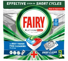 Таблетки для посудомийних машин Fairy Platinum Plus All in One Fresh Herbal Breeze 17 шт. (8006540728772)