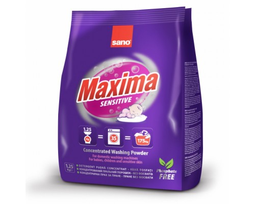 Пральний порошок Sano Maxima Sensitive 1.25 кг (7290000295336)