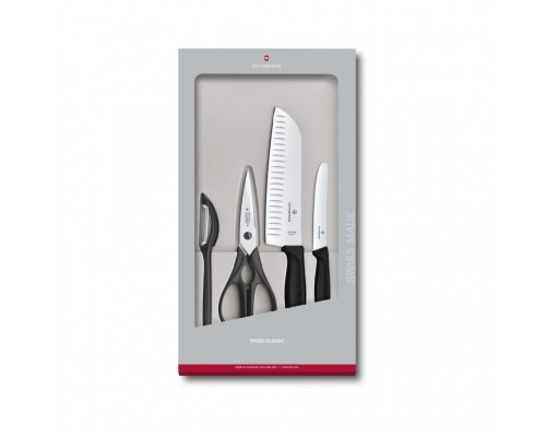 Набір ножів Victorinox SwissClassic Kitchen Set 4 шт Black (6.7133.4G)