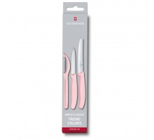 Набір ножів Victorinox SwissClassic Paring Set 3 шт Universal Pink (6.7116.31L52)