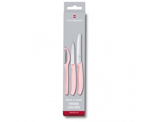 Набір ножів Victorinox SwissClassic Paring Set 3 шт Universal Pink (6.7116.31L52)