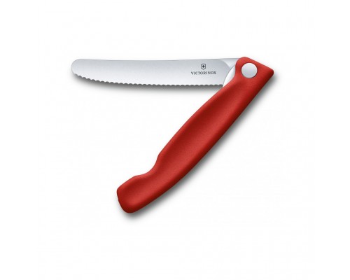 Кухонний ніж Victorinox SwissClassic Foldable Paring 11 см Serrated Red (6.7831.FB)