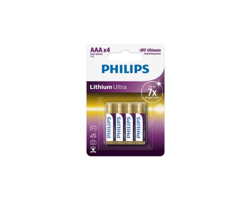 Батарейка Philips AAA FR03 Lithium Ultra * 4 (FR03LB4A/10)