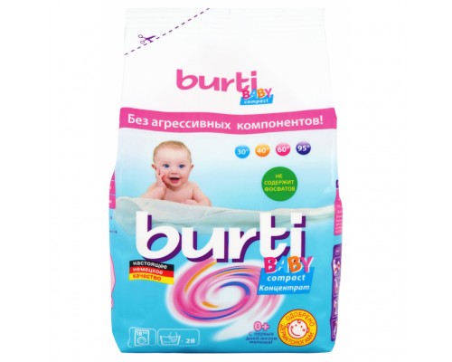 Пральний порошок Burti Baby Compact для дитячої білизни 0.9 кг (4000196928672)