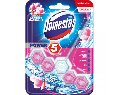 Туалетний блок Domestos Power 5 Крижана Магнолія 55 г (8710447326008)