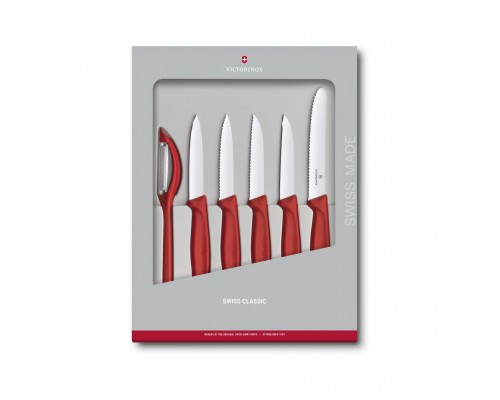 Набір ножів Victorinox SwissClassic Paring Set 6 шт Red (6.7111.6G)