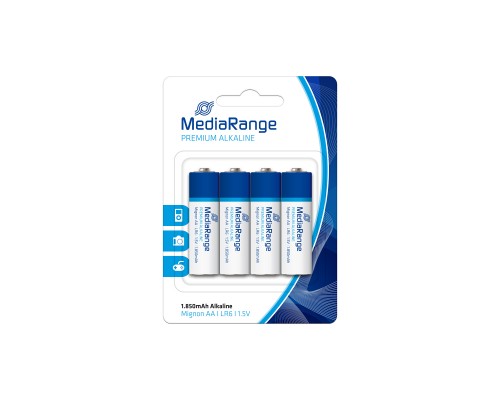 Батарейка Mediarange AA LR6 1.5V Premium Alkaline Batteries, Mignon, Pack 4 (MRBAT104)
