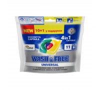 Капсули для прання Wash&Free Universal 10+1 шт. (4260637722058)