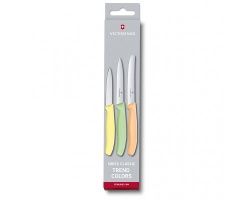 Набір ножів Victorinox SwissClassic Paring Set 3 шт Light Yellow, Green, Orange (6.7116.34L2)