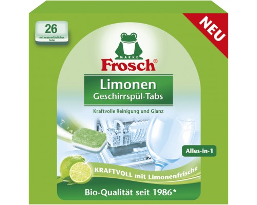 Таблетки для посудомийних машин Frosch Лимон 26 шт. (4001499940132)
