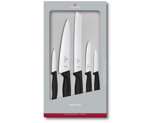Набір ножів Victorinox SwissClassic 5 шт Black (6.7133.5G)