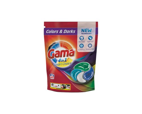 Капсули для прання Gama Color & Darks 4 в 1 для кольорової та темної білизни 60 шт. (8435495831310/8435495836759)