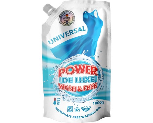 Гель для прання Power De Luxe Універсальний 1 кг (4260637720863)