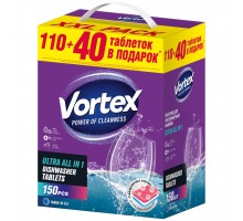 Таблетки для посудомийних машин Vortex All in 1 150 шт. (4823071629828)