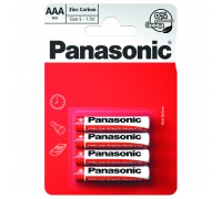 Батарейка Panasonic AAA R03 RED ZINK * 4 (R03REL/4BP)