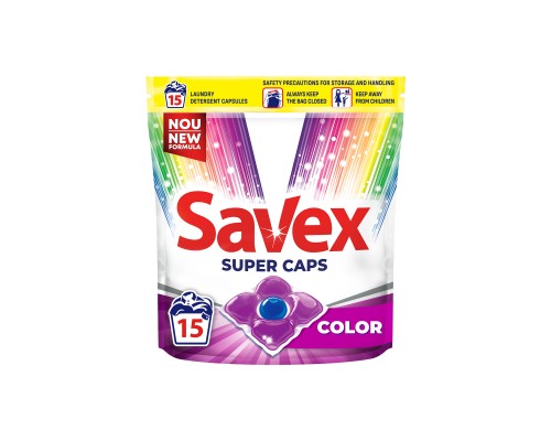 Капсули для прання Savex Super Caps Color 15 шт. (3800024046841)