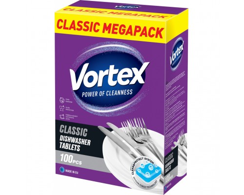 Таблетки для посудомийних машин Vortex Classic 100 шт. (4823071646597)