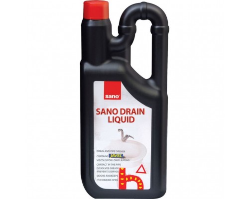 Засіб для прочищення труб Sano Drain Liquid 1 л (7290012117916)