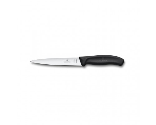 Кухонний ніж Victorinox SwissClassic Filleting Flex 16 см Black (6.8713.16B)