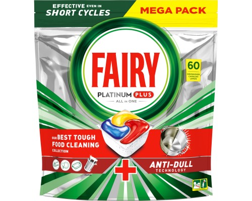Таблетки для посудомийних машин Fairy Platinum Plus All in One Lemon 60 шт. (8001090952158)