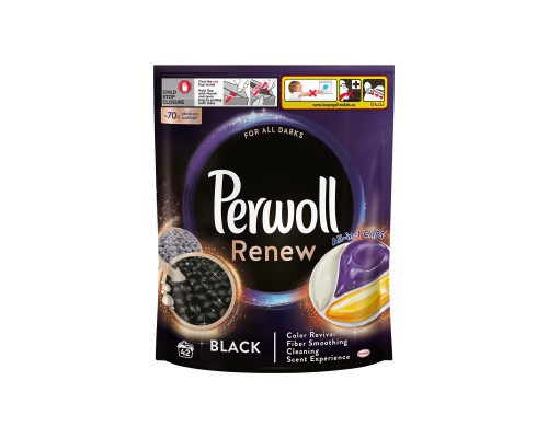 Капсули для прання Perwoll Renew Black для темних та чорних речей 42 шт. (9000101575545)