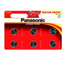 Батарейка Panasonic CR 2032 Lithium * 6 (CR-2032EL/6B)