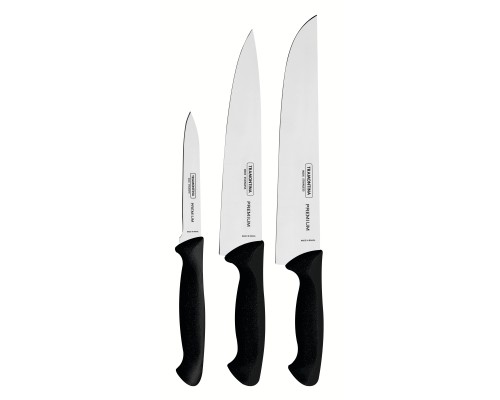Набір ножів Tramontina Premium 3 предмети Чорний (24499/011)