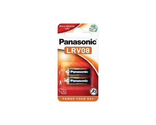 Батарейка Panasonic LRV08 (A23, MN21, V23) Alkaline * 2 (LRV08L/2BE)
