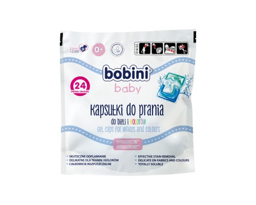 Капсули для прання Bobini Baby для дитячих речей 24 шт. (5900931032192)