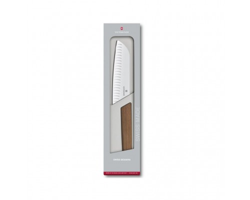 Кухонний ніж Victorinox Swiss Modern Santoku 17 см Wood (6.9050.17KG)