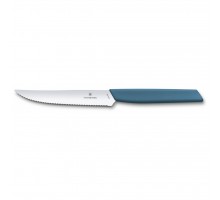 Кухонний ніж Victorinox Swiss Modern SteakPizza 12 см Serrated Blue (6.9006.12W2)