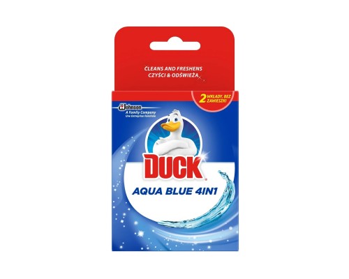 Туалетний блок Duck Aqua Blue 4 в 1 змінний блок 2 x 40 г (5000204739039)