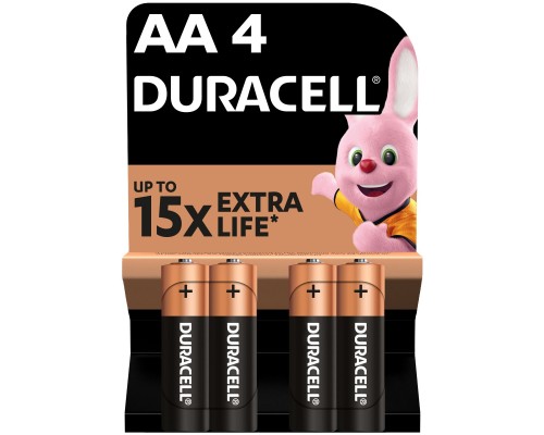 Батарейка Duracell AA лужні 4 шт. в упаковці (5000394052536 / 81551270)