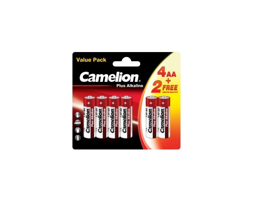 Батарейка Camelion AA LR6 Plus Alkaline * (4+2) (4+2LR6-BP)