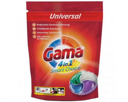 Капсули для прання Gama 4 in 1 Universal 30 шт. (8435495826996)