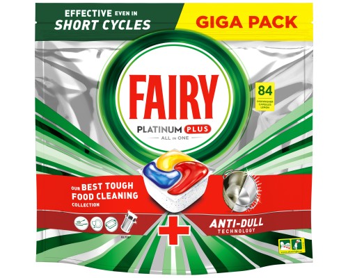 Таблетки для посудомийних машин Fairy Platinum Plus All in One Lemon 84 шт. (8001841893693)