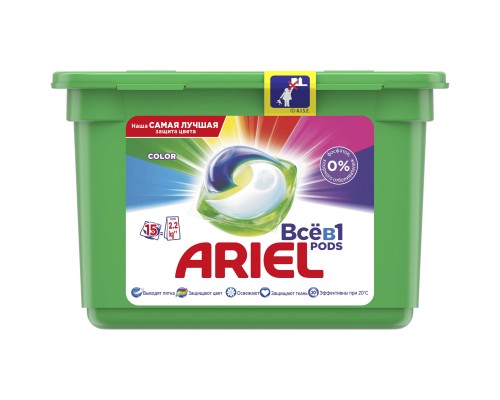 Капсули для прання Ariel Pods Все-в-1 Color 15 шт. (4015600949822)