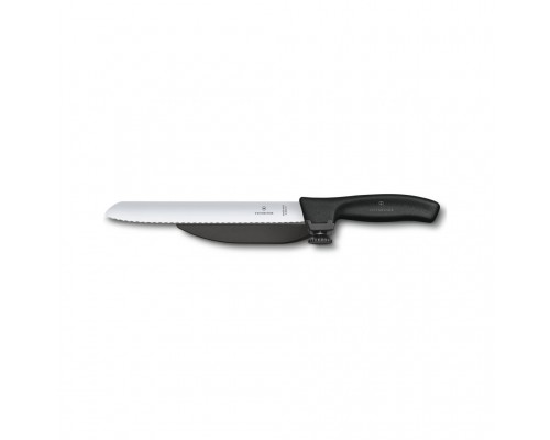 Кухонний ніж Victorinox SwissClassic DUX 21 см Serrated Black (6.8663.21)