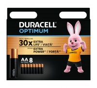 Батарейка Duracell Optimum AA лужні 8 шт. в упаковці (5014726 / 5015601)