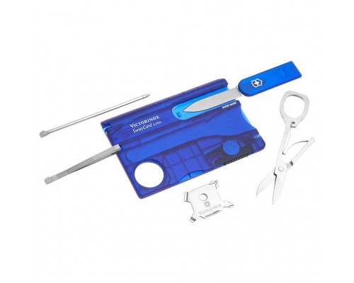 Ніж Victorinox SwissCard Lite Transparent Blue (0.7322.T2)